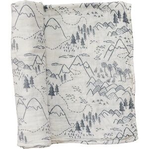 Mebie Baby Summit Muslin Swaddle Blanket NWT 47x47 Cotton Neutral